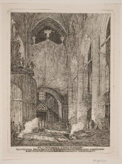 O interior de S. Igreja Catharina em Hamburgo de Jes Bundsen