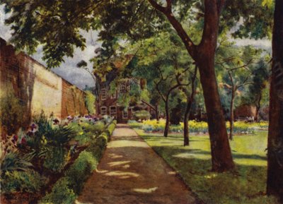 Hogarth House, View of House and Garden (cor litho) de Jessie MacGregor