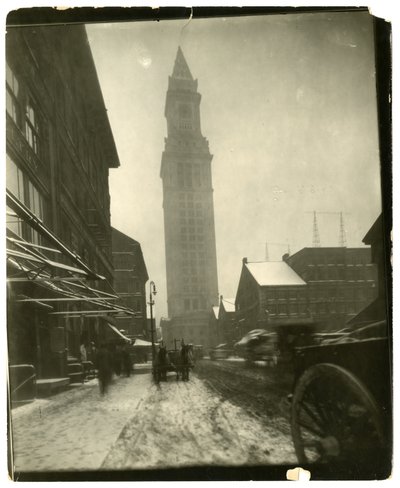 Custom House, Boston, EUA, c.1902-10 (foto em prata gelatina) de Jessie Tarbox Beals