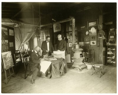 Da esquerda para a direita: Cullen Yates - obscurecido - Walter Dean, c.1905-11 (foto gelatina prateada) de Jessie Tarbox Beals