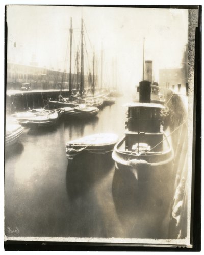 Old T Wharf, Boston, c.1902-10 (foto em prata gelatina) de Jessie Tarbox Beals