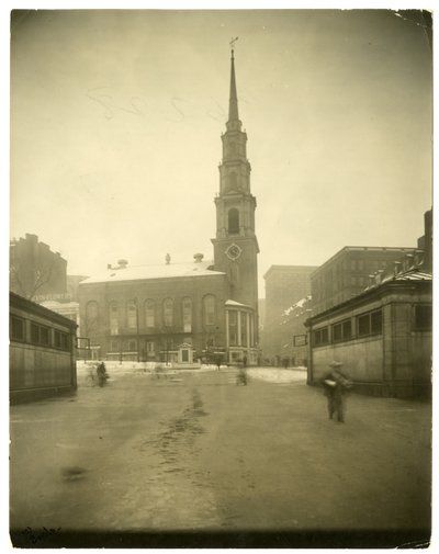 Park Street Church, EUA, c.1902-10 (foto em prata gelatina) de Jessie Tarbox Beals