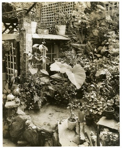 Piscina mostrando terraço Home of George and Mary Stonehill, Greenwich Village, New York, EUA, c.1936-37 (foto em prata gelatina) de Jessie Tarbox Beals