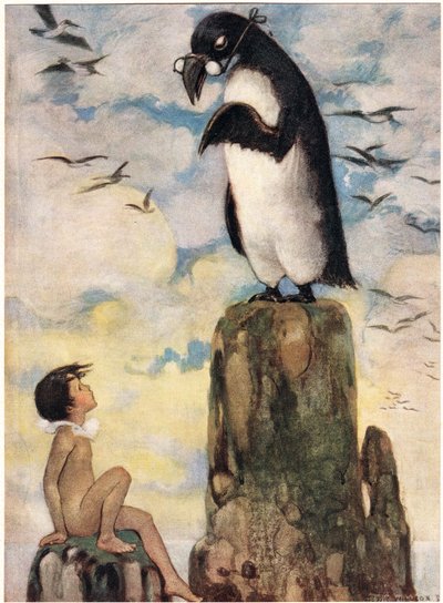E lá ele viu o último dos Gairfowl, ilustração de 