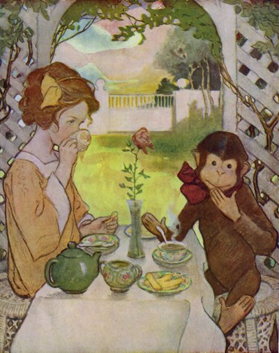 A bela e a fera (lito colorido) de Jessie Willcox Smith