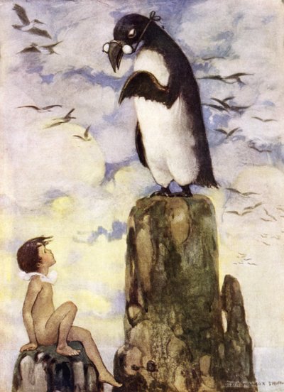 Ilustração para The Water Babies de Charles Kingsley (cor litho) de Jessie Willcox Smith