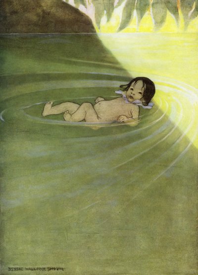 Ilustração para The Water Babies de Charles Kingsley (cor litho) de Jessie Willcox Smith