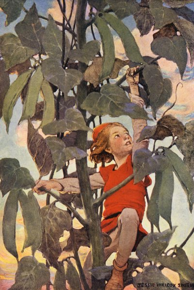 Jack and The Bean-Stalk (litografia a cores) de Jessie Willcox Smith