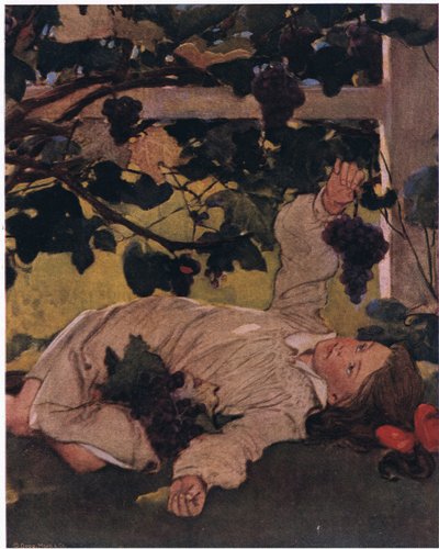 Ela sabia que podia comer um sempre que quisesse, por isso não tinha pressa (cor litho) de Jessie Willcox Smith