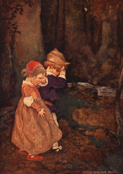 Os bebés no bosque (litografia a cores) de Jessie Willcox Smith