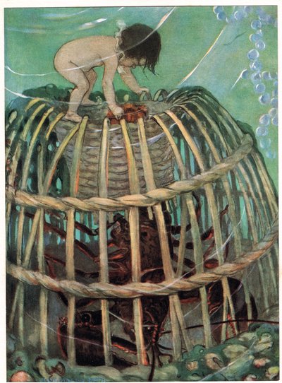 Tom e o vaso de lagosta, ilustração de 