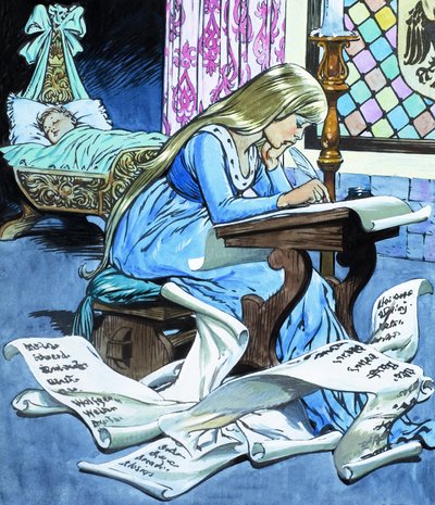 A filha do moleiro e o seu filho, da História de Rumpelstiltskin de Jesus Blasco