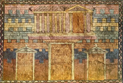 O Templo de Salomão (têmpera sobre gesso) de Jewish School
