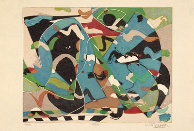 Piano, 2018 (xilogravura) de Jim Monson