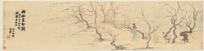 Buscando inspiração entre as flores de ameixa, 1761 de Jin Nong