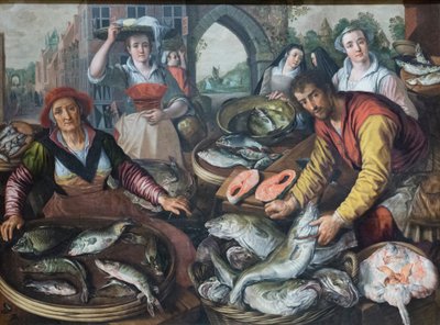 Os quatro elementos: água de Joachim Beuckelaer or Bueckelaer