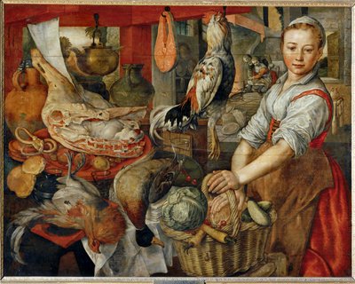 Interior de cozinha ... de Joachim Bueckelaer