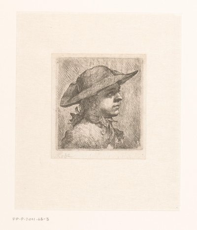 Retrato de um jovem com chapéu de Joachim Martin Falbe (attributed to)