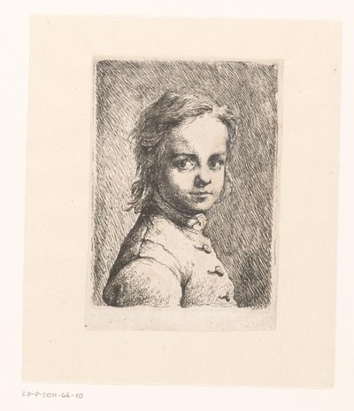 Retrato de um rapaz desconhecido de Joachim Martin Falbe (attributed to)