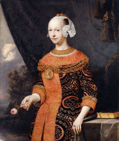 Retrato de uma senhora, identificado como Anne, Marquise de Basville, de Joachim or Luhne Luhn