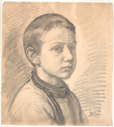 Retrato do pintor J.Th. Skovgaard quando menino de Joakim Frederik Skovgaard