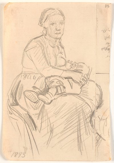 Mulher sentada com criança no colo de Joakim Frederik Skovgaard