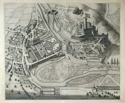 Itália, Dolceacqua, A aldeia de Dolceacqua (Imperia) do Theatrum Regiae Celsitudinis Sabaudiae de Joan Blaeu, Amesterdão de Joan Blaeu