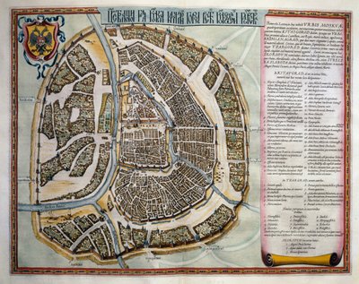 Moscovo, Volume II, Atlas Maior, de Joan Blaeu (1596-1673), gravura em cobre, Amesterdão de Joan Blaeu
