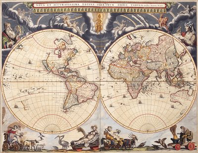 Mapa-mundo do Atlas de Blaeu de Joan Blaeu