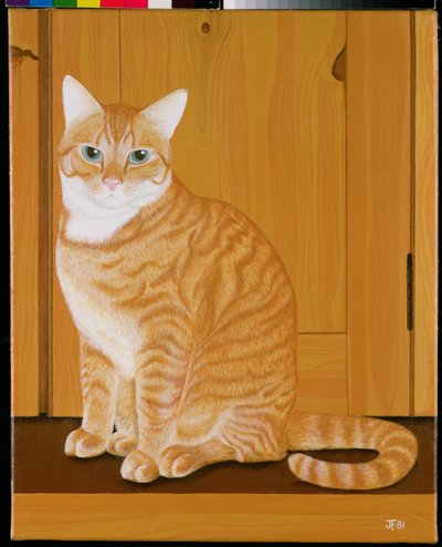 Marmelada gato por uma porta de Joan Freestone