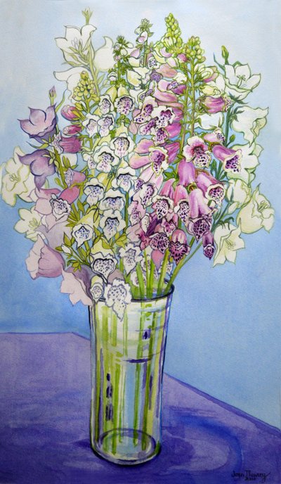 Foxgloves e Campanulas, 2005 de Joan Thewsey