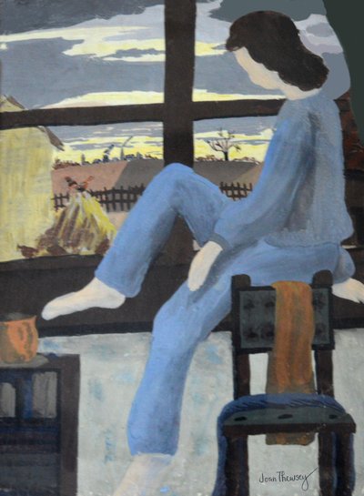 Girl Watching the Dawn, 1950, (guache) de Joan Thewsey