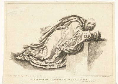 Geknielde figuur
Estudo para as pinturas do drama de Jesus (título sobre o objecto) de Joannes Bemme