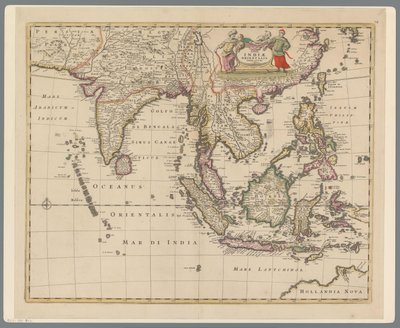 Mapa da Indonésia
Tabula Indiae Orientalis (título sobre o objecto) de Joannes L