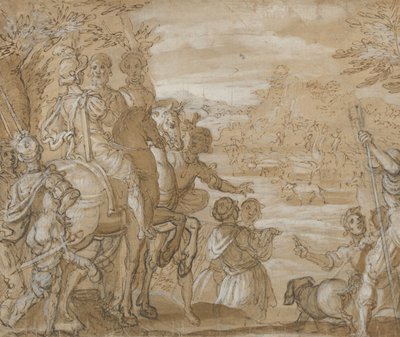 Um Grupo de Caça, c. 1555-65. de Joannes Stradanus