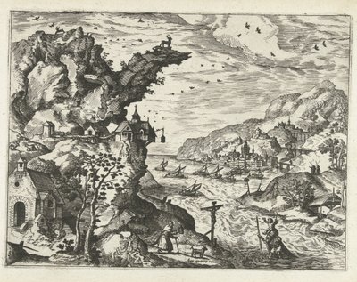 Paisagem com São Cristóvão
Paisagens, paisagens marinhas e paisagens urbanas imaginativas (título da série) de Joannes van Doetechum (I) (attributed to)