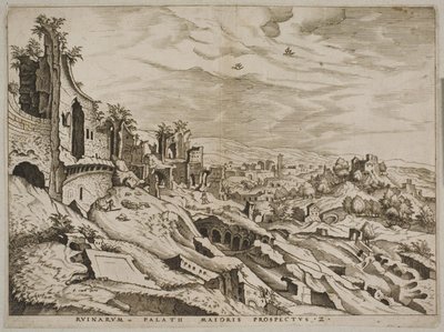 Outra vista das ruínas do Monte Palatino de Joannes van Doetecum I