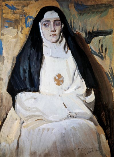 Uma freira Pintura de Joaquin SOROLLA (1863-1923) de Joaquín Sorolla