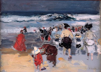 Praia em Biarritz, 1906 de Joaquín Sorolla
