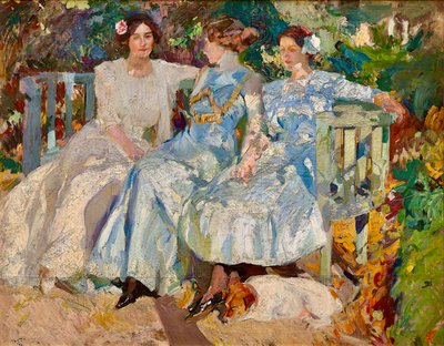 A minha mulher e as minhas filhas no jardim (A minha mulher e as minhas filhas no jardim) de Joaquin Sorolla y Bastida