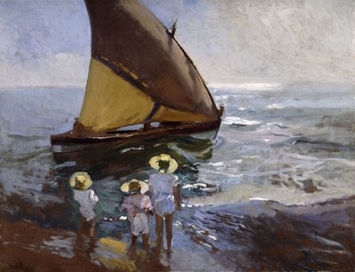 Na praia, Valência; Na praia, Valência, 1907 de Joaquín Sorolla