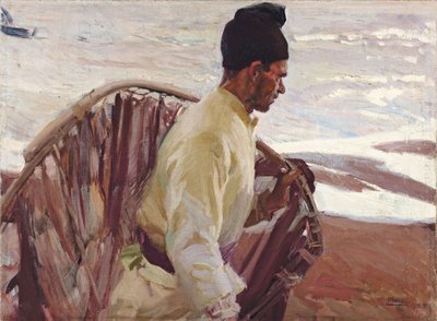 Pescador de Camarão, Valência; Pescador de camarão, Valência, 1908 de Joaquín Sorolla