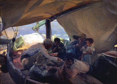 Almoço no barco de Joaquín Sorolla