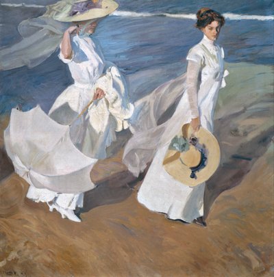 Passeando à beira-mar de Joaquín Sorolla
