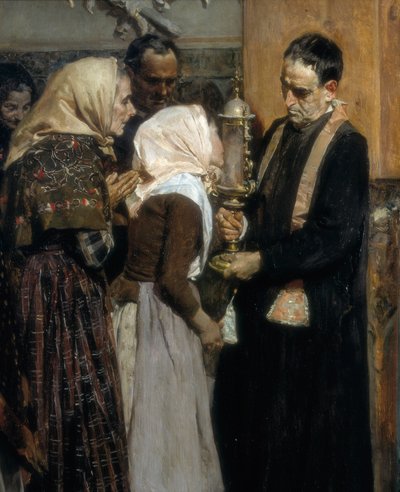 A relíquia, detalhe de Joaquín Sorolla