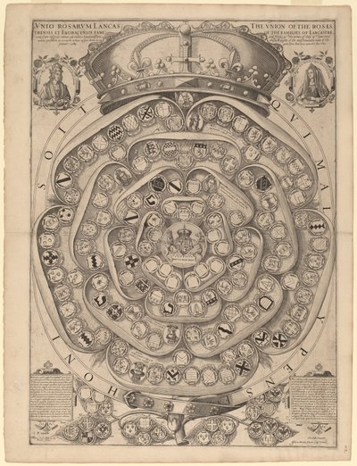 Rosa de Talbot: Um Registro dos Cavaleiros da Jarreteira, 1486-1589 de Jodocus Hondius I after Thomas Talbot