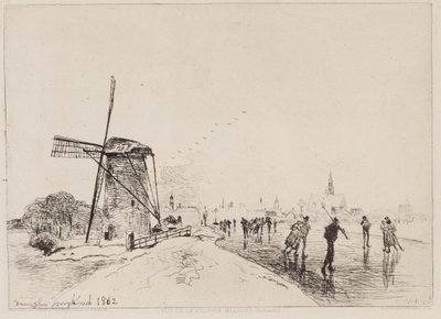 Vista da cidade de Maaslins de Johan Barthold Jongkind
