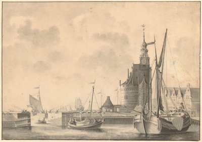 O porto de Hoorn de Johan Antonie Kaldenbach