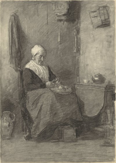 Mulher agricultora no interior de Johan Antonie de Jonge