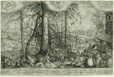 Paisagem de Inverno com actividades de Inverno
Hiems (título sobre o objecto)
Quatro estações (título da série) de Johan Barra
